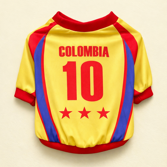Camiseta Colombia para Perros — Edición Mundialista con Sabor